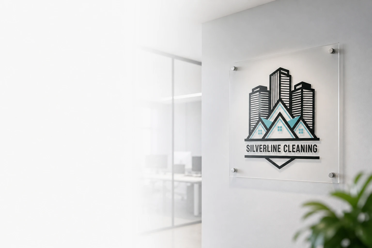 Silverline Cleaning office signage